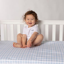 Load image into Gallery viewer, All4ella Waterproof Jersey Fitted Cot Sheet - Sage Gingham