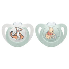 Load image into Gallery viewer, NUK Star Disney Winnie the Pooh Silicone Soother 2 pack - Choose from Blue, Pink, Green