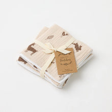 Load image into Gallery viewer, Over the Dandelions Organic Wash Cloth Set of 2 - Woodlands