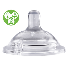 Load image into Gallery viewer, Chicco Natural Feeling Silicone Teat - 4m+ Adjustable Flow 2pk