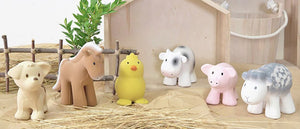 Tikiri My First Farm Animals - Natural Rubber Teether Toys