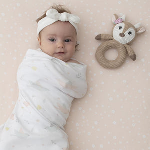 Living Textiles Knitted Rattle - Ava the Fawn