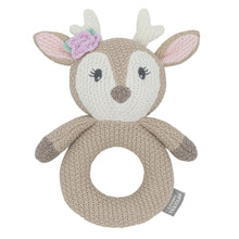 Load image into Gallery viewer, Living Textiles Knitted Rattle - Ava the Fawn
