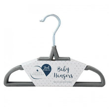 Load image into Gallery viewer, Living Textiles Velour Baby Coat Hangers - Grey - 6 pack