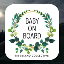 Load image into Gallery viewer, Riverland Collective Forest Foliage - Baby on Board Car Sticker