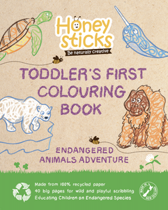 Honeysticks Toddler's First Colouring Book - An Endangered Animals Adventure