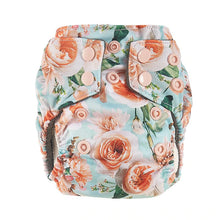 Load image into Gallery viewer, Bear & Moo Newborn Cloth Nappy - Blushing Bloom