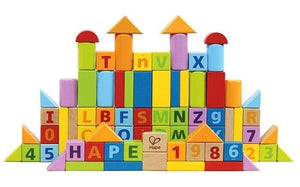 Hape Count and Spell Blocks - 80 pieces