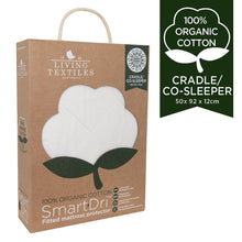 Load image into Gallery viewer, Living Textiles Smart Dri Mattress Protector - Organic Cotton - Co-Sleeper/Cradle