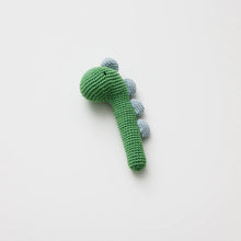 Load image into Gallery viewer, Over the Dandelions Crochet Dinosaur Rattle