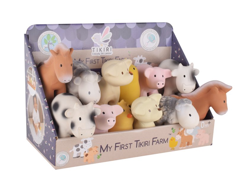 Rubber farm animal toys on sale