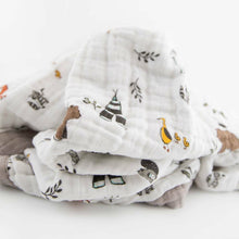 Load image into Gallery viewer, Little Unicorn Cotton Muslin Baby Blanket - Forest Friends