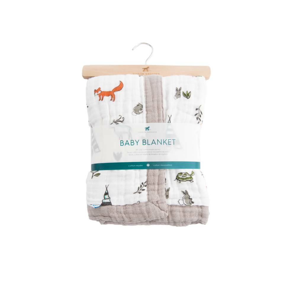 Little Unicorn Cotton Muslin Baby Blanket - Forest Friends