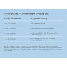 Load image into Gallery viewer, Woolbabe Duvet Weight Front Zip Sleeping Bag - Buttercup Bees