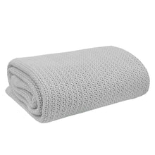 Load image into Gallery viewer, Living Textiles Organic Cot Cellular Blanket - Grey