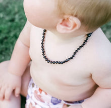 Load image into Gallery viewer, Amber Babe Baltic Amber Baby Necklace - Dark Cherry - 32cm