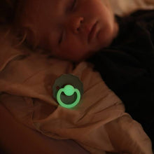 Load image into Gallery viewer, Frigg Daisy Silicone Pacifier 2 pack - Croissant Night (GLOW IN THE DARK)