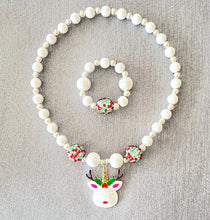 Load image into Gallery viewer, Bubblegum Bella Prancer Unicorn Necklace & Bracelet Set