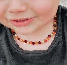 Load image into Gallery viewer, Amber Babe Baltic Amber Baby Necklace - Multi - 32cm
