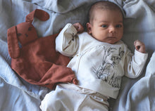 Load image into Gallery viewer, Burrow & Be Muslin Bunny Comforter - Dusty Rose