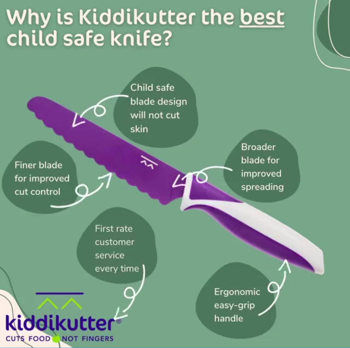 KiddiKutter Knife Purple - The Little Cook