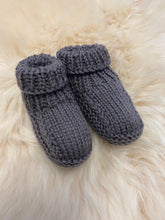 Load image into Gallery viewer, 100% Pure Merino Newborn Booties - Roll Down Top