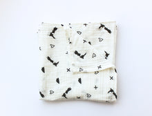Load image into Gallery viewer, From NZ With Love - Black & White NZ Map Muslin Swaddle