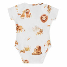 Load image into Gallery viewer, Snuggle Hunny Kids Lion Short Sleeve Organic Bodysuit
