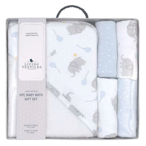 Living Textiles 5pc Bath Gift Set – Mason the Elephant