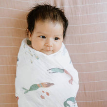 Load image into Gallery viewer, Little Unicorn Cotton Muslin Swaddle - Mermaid