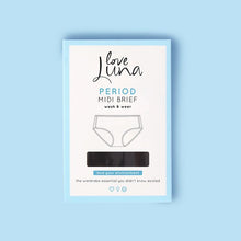 Load image into Gallery viewer, Love Luna Period Undies - Midi Brief - Black - Size 20-22