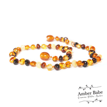 Load image into Gallery viewer, Amber Babe Baltic Amber Baby Necklace - Multi - 32cm
