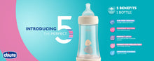 Load image into Gallery viewer, Chicco Perfect 5 Bottle 240ml Medium Flow (2m+) - Pink