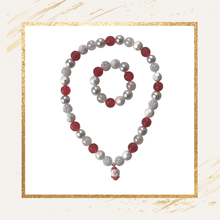 Load image into Gallery viewer, Bubblegum Bella Little Claus Petite Necklace & Bracelet Set