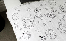 Load image into Gallery viewer, Brolly Sheet with Wings - Single Bed Size - Space Galaxy