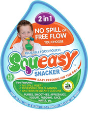 Load image into Gallery viewer, Squeasy Snacker Silicone Reusable Food Pouch - 6oz (180ml)