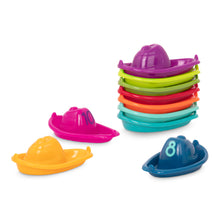 Load image into Gallery viewer, Battat Stackin Boats - 10 Stackable Rainbow Boats
