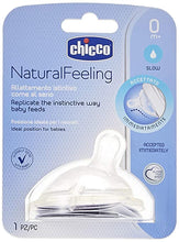 Load image into Gallery viewer, Chicco Natural Feeling Silicone Teat - 0m+ - Slow Flow 1pk