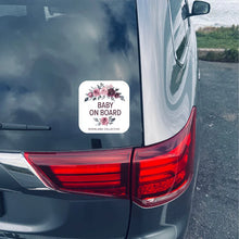 Load image into Gallery viewer, Riverland Collective Vintage Rose - Baby on Board Car Sticker