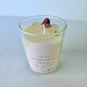 Mama + Me Mini Quartz Quote Candle - 'I'm So Incredibly Proud Of You'