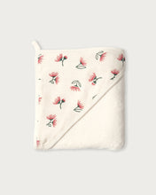 Load image into Gallery viewer, Babu Terry Hooded Baby Towel NZ Forest Prints - Pōhutukawa
