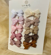 Load image into Gallery viewer, MaMer Little Hanna 4cm Bow Clips - 10 piece Set
