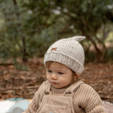 Load image into Gallery viewer, Acorn Cottontail Beanie - Oatmeal
