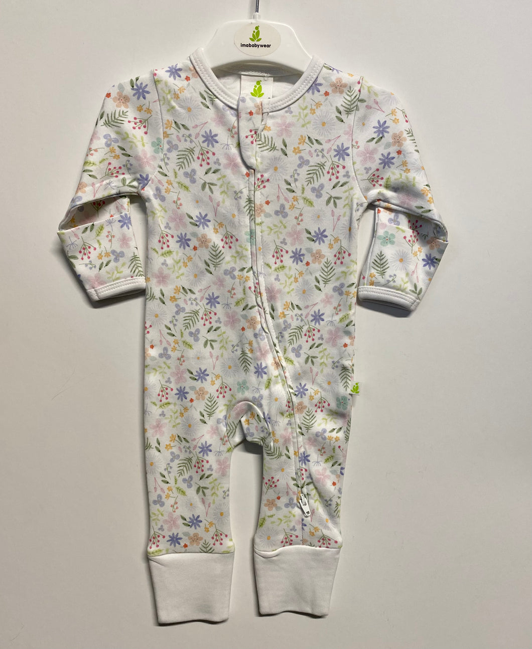 Imababy Long Sleeve Zipsuit - Flower Fairy