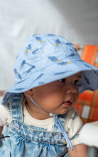 Load image into Gallery viewer, Acorn Wide Brim Infant Sunhat (Rated UPF50+) - Blast Off (0-9months)
