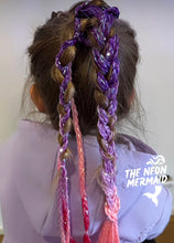 Load image into Gallery viewer, The Neon Mermaid - Cool Waters - Braided Ponytail
