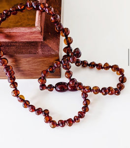 Amber Babe Baltic Amber Baby Necklace - Cherry - 32cm