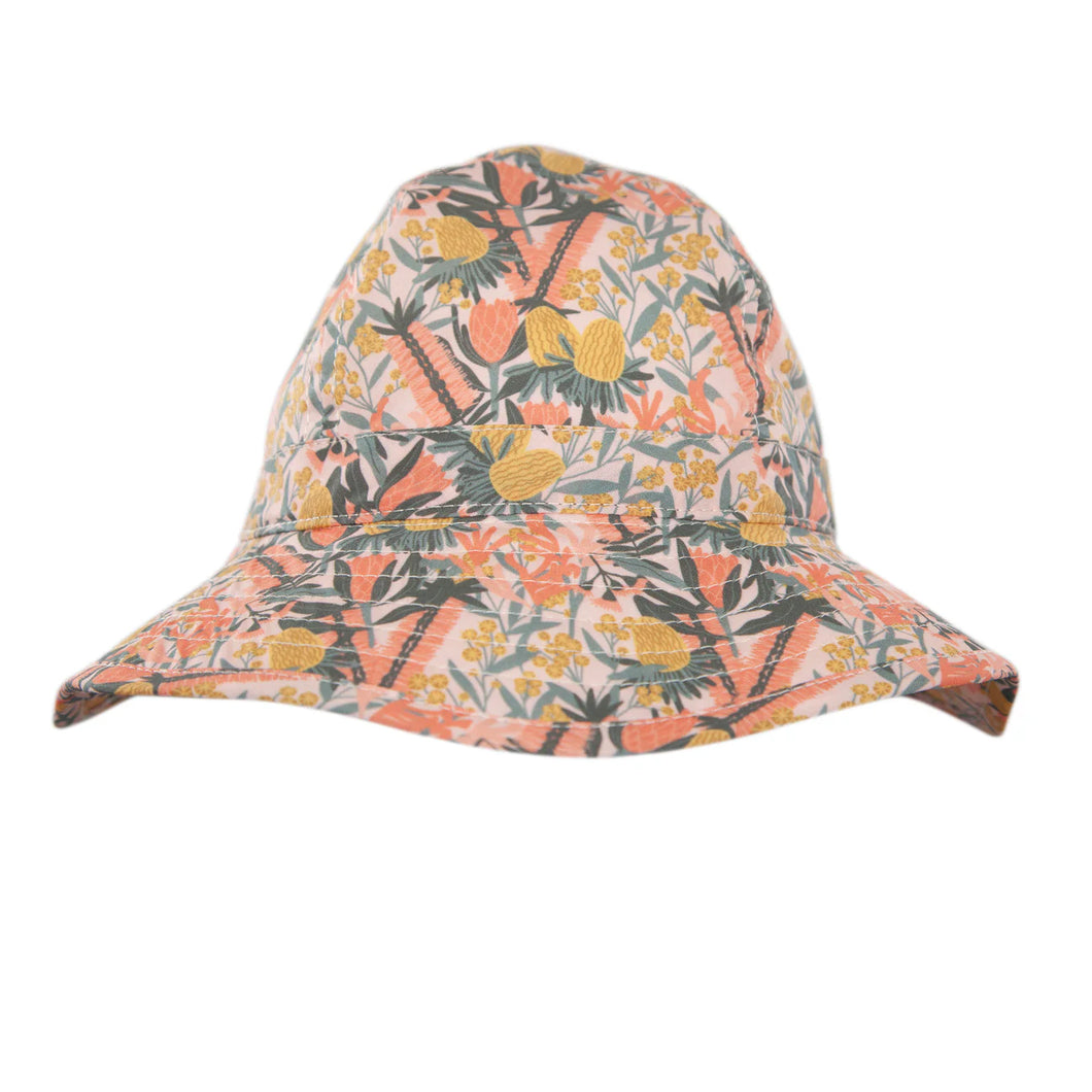 Acorn Native Blooms Wide Brim Infant Sunhat (Size 0-9 months)