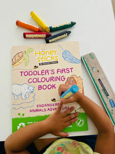 Honeysticks Toddler's First Colouring Book - An Endangered Animals Adventure