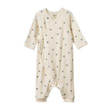 Load image into Gallery viewer, Nature Baby Pointelle Kimono Stretch &amp; Grow - Winter Berry
